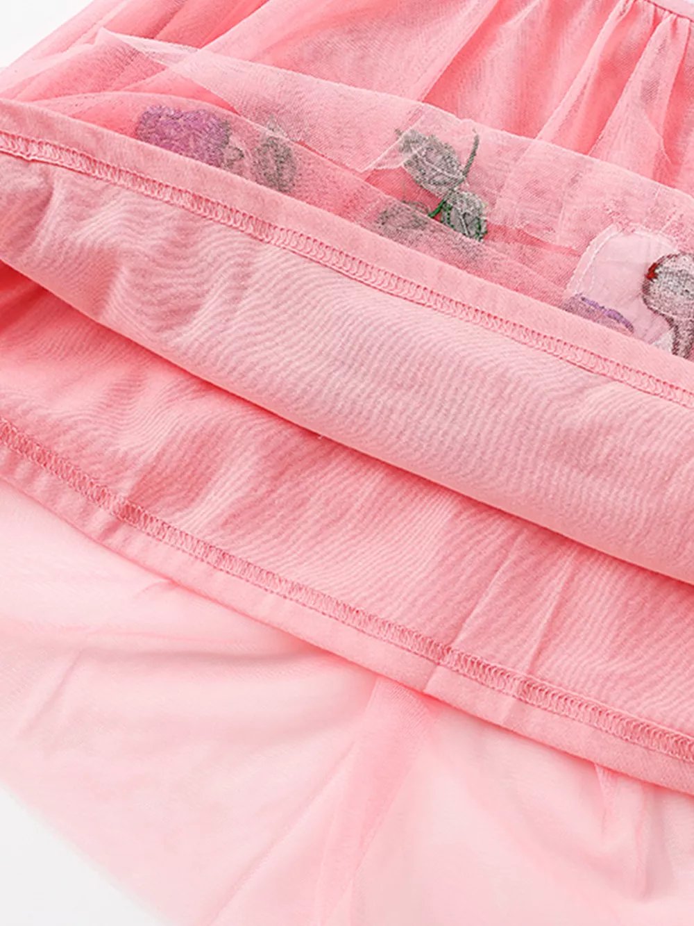 Children's Cartoon Animal Embroidered Tulle Dress, image 5