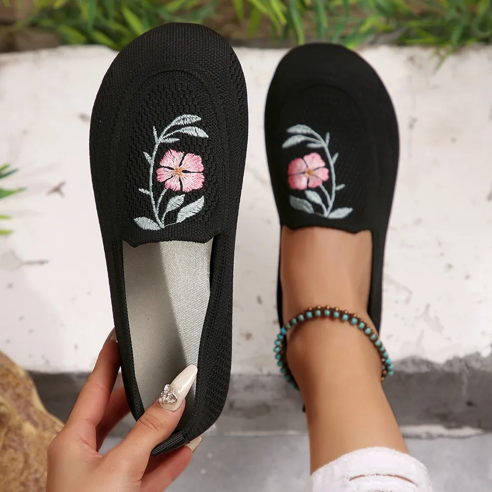 Embroidered Mesh Slip-Ons, image 5