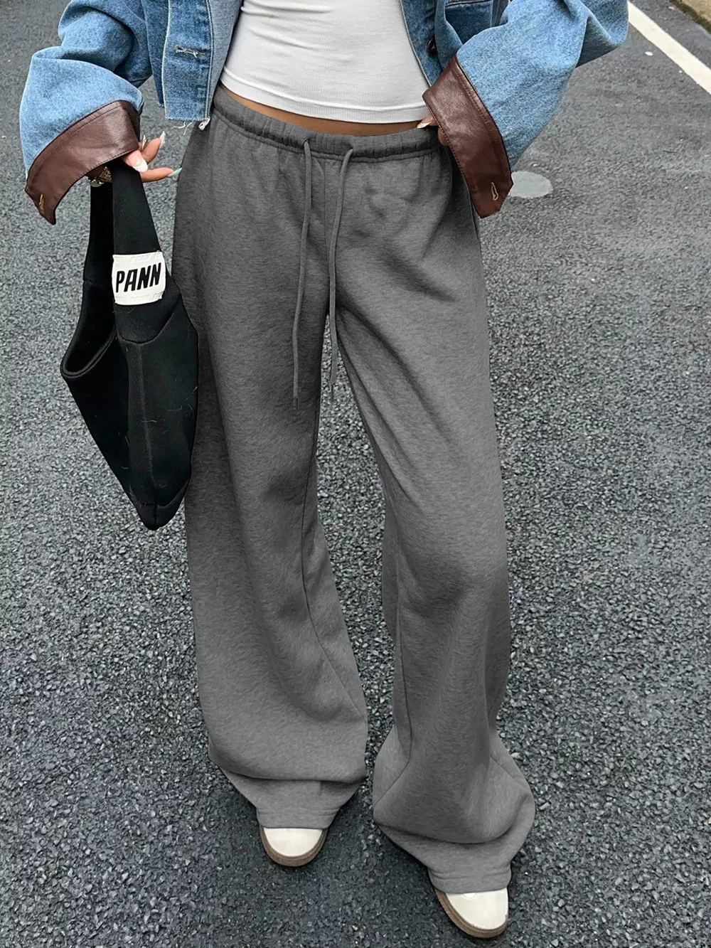 Wide Leg Drawstring Sweatpants, image 8