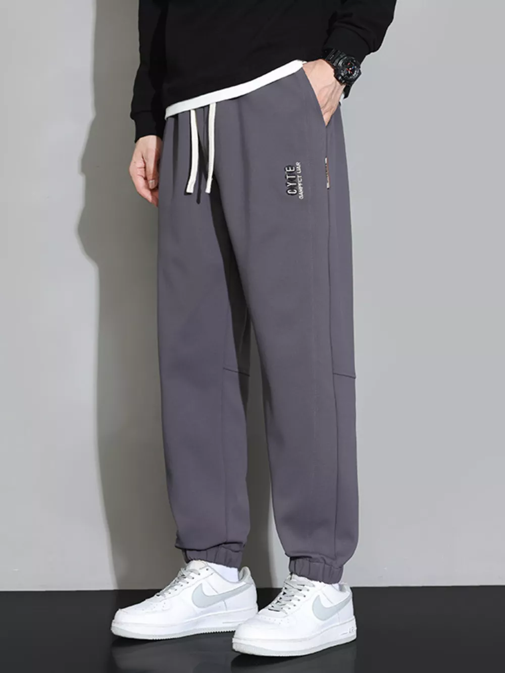 Men's Plus Size Casual Jogger Pants with Drawstring, image 4
