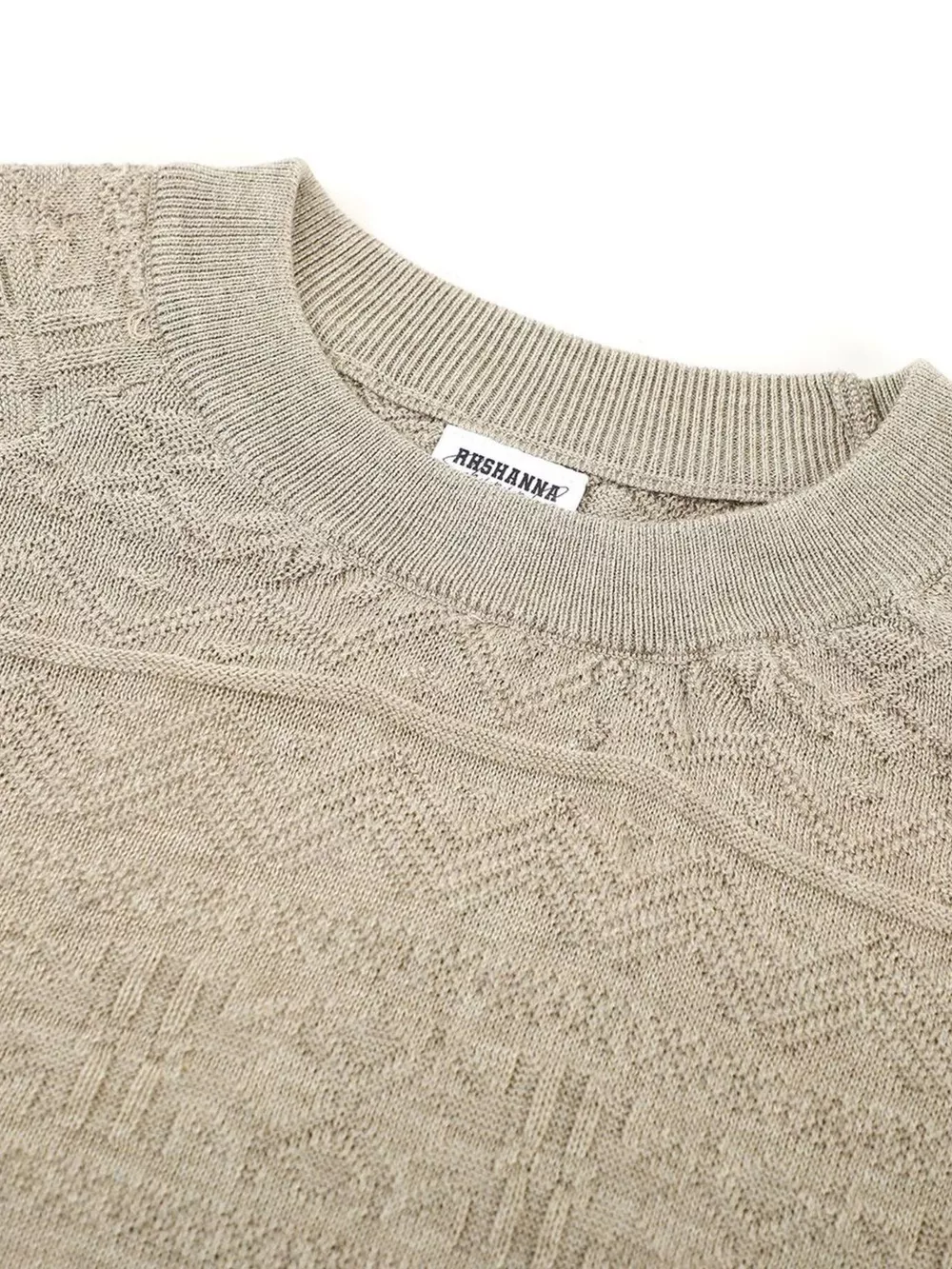 Men's Short Sleeve Geometric Textured Knit Top, image 4
