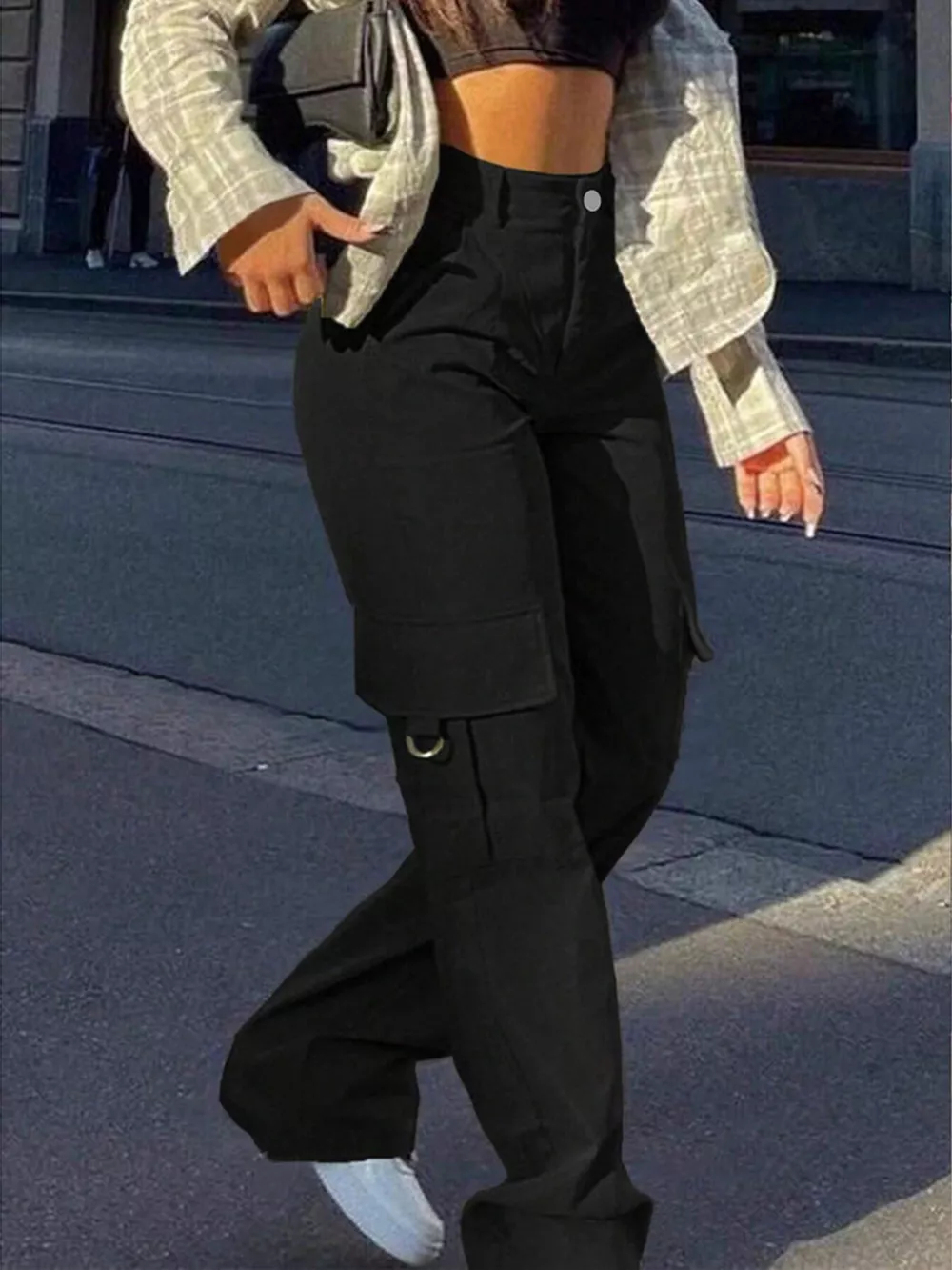 Full Size High-Waisted Cargo Pants Plus Size, image 2