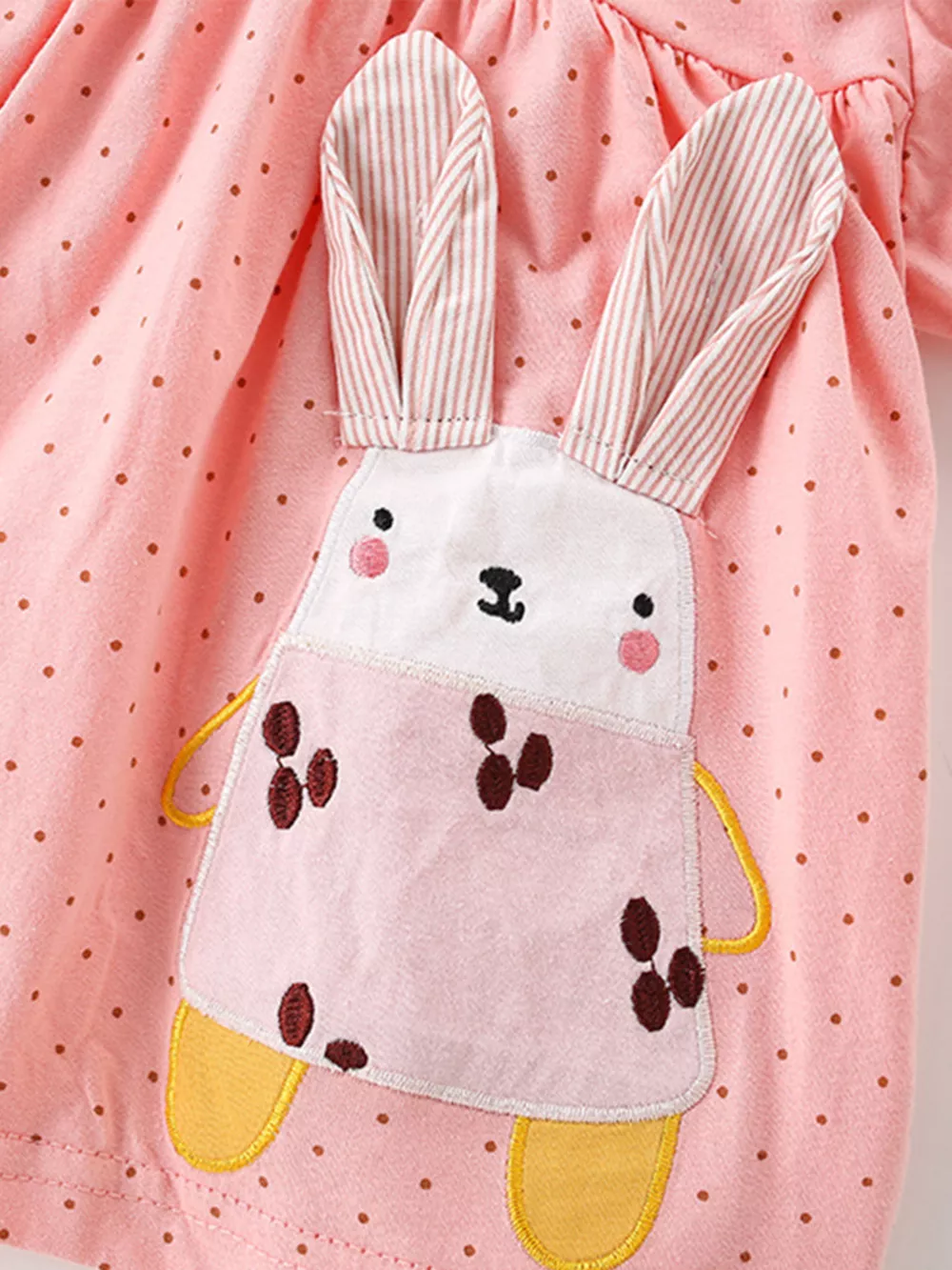 Children's Rabbit Applique Polka Dot T-Shirt, image 3