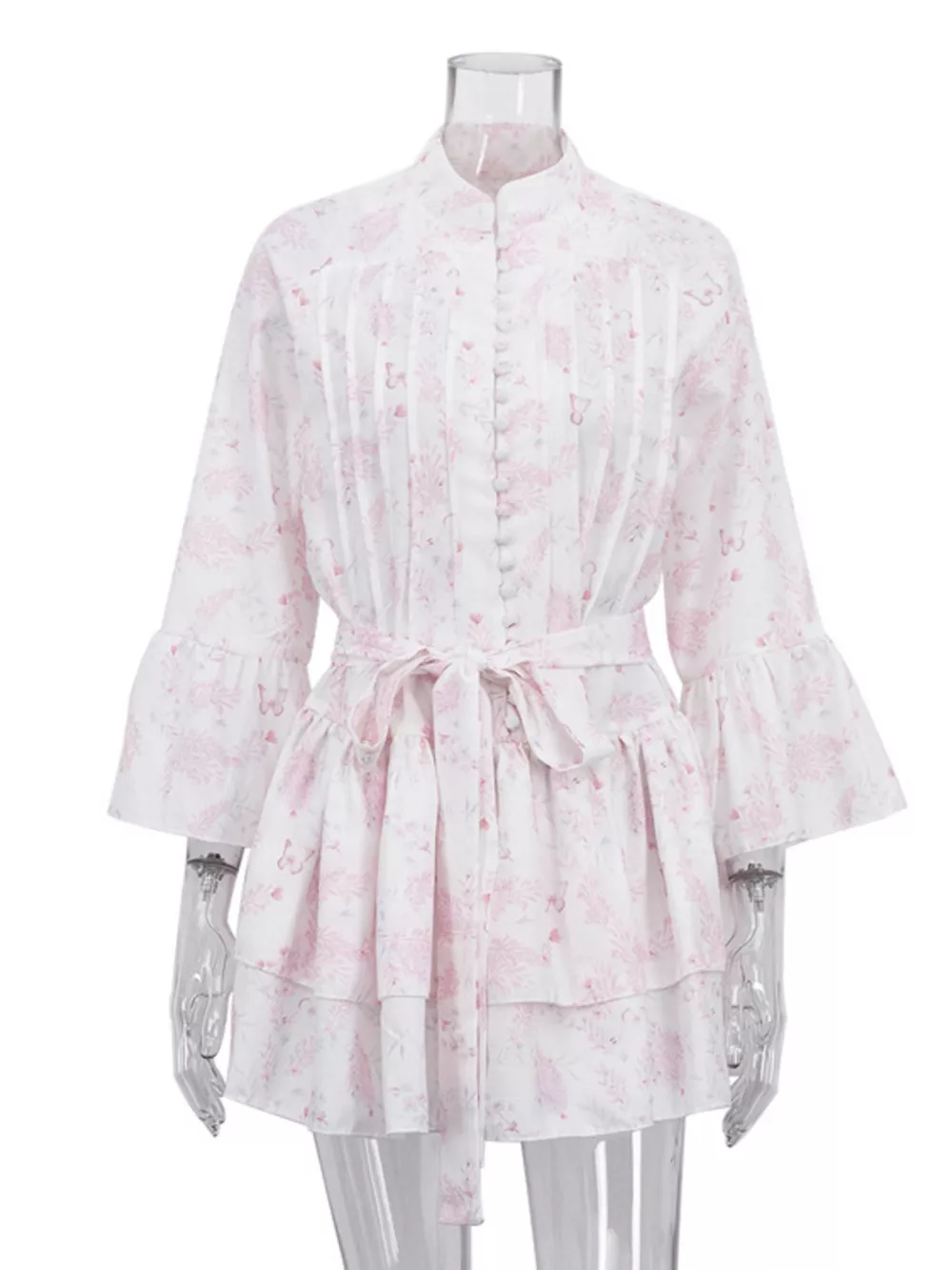 Floral Print Layered Ruffle Dress, image 5