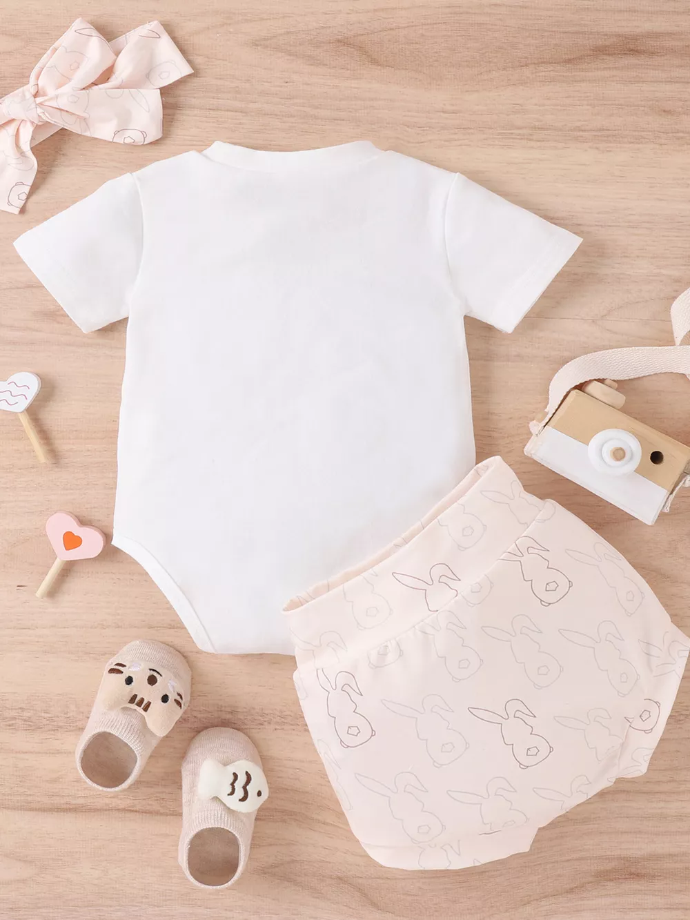 Children's Letter Graphic Short Sleeve Top and Shorts Set, image 7