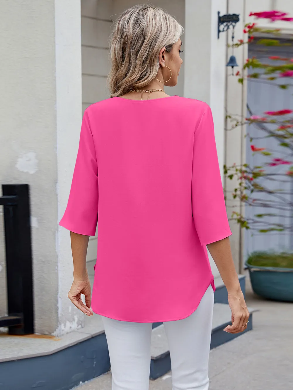 Round Neck Half Sleeve Blouse, image 8