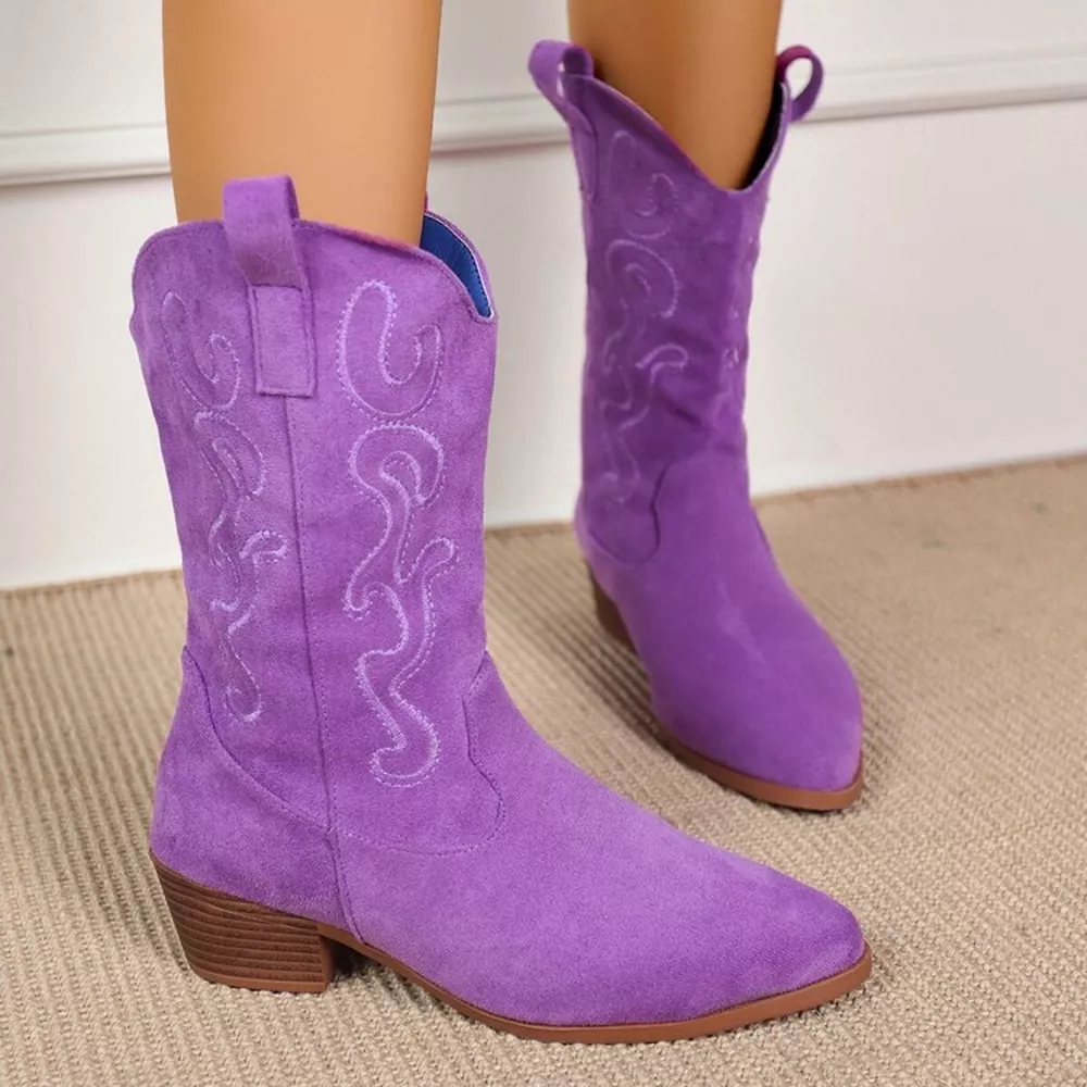 Point Toe Block Heels Boots, image 9