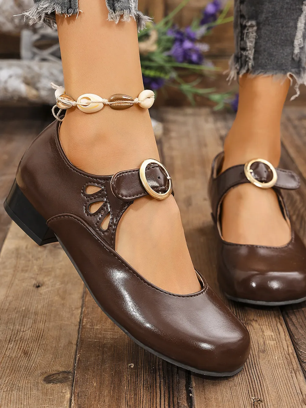 Buckle Strap Mary Jane Loafers, image 8