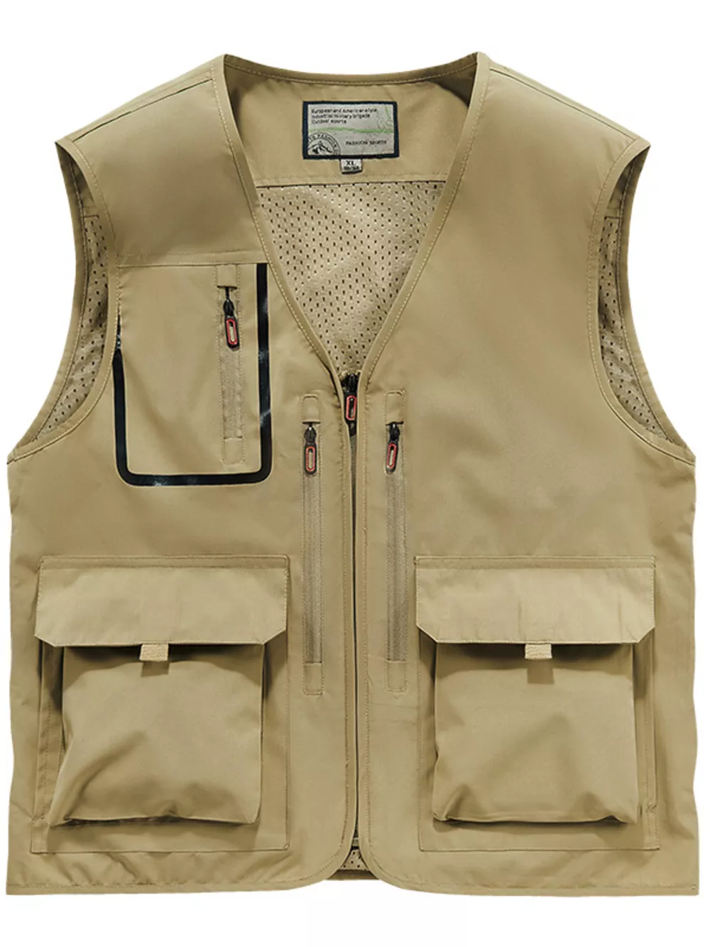 Men's Plus Size Multi-Pocket Outdoor Vest, image 3