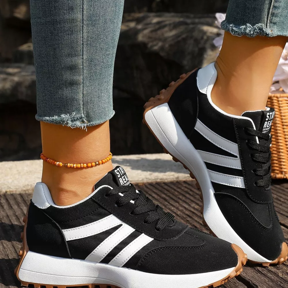 Round Toe Lace Up Sneakers, image 5
