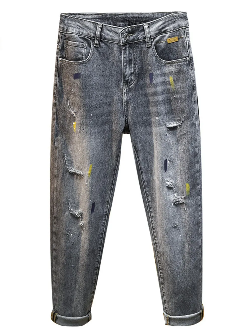 Men's Distressed Slim Fit Jeans, image 3