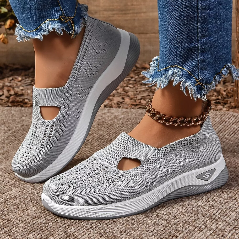 Round Toe Mesh Slip-Ons, image 5