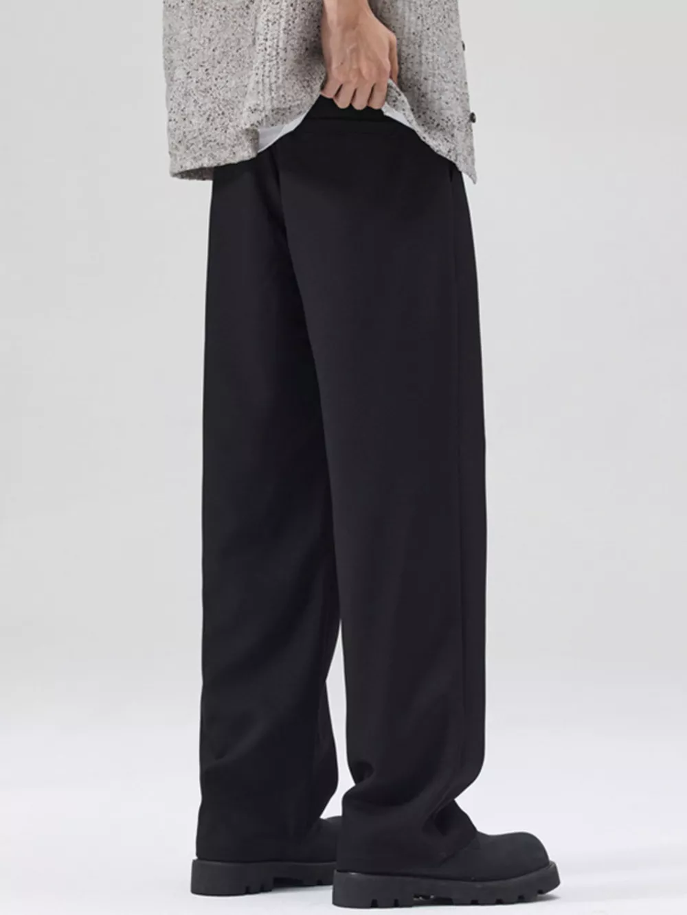 Men's Full Size Wide Leg Pleated Pants Plus Size, image 4