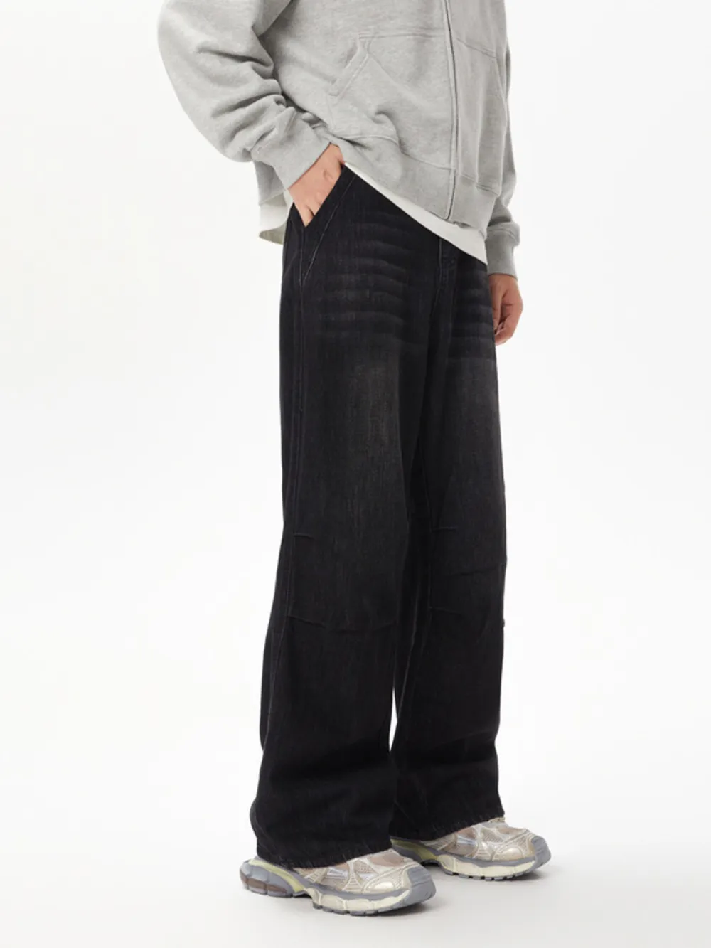 Men's Relaxed Fit Wide Leg Jeans, image 5
