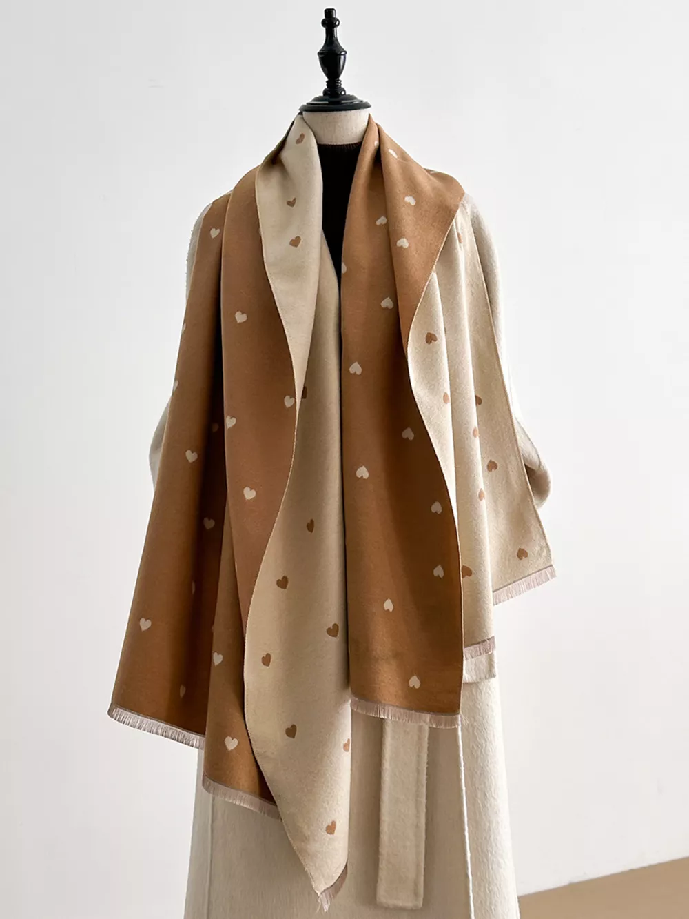Heart Raw Hem Scarf, image 12