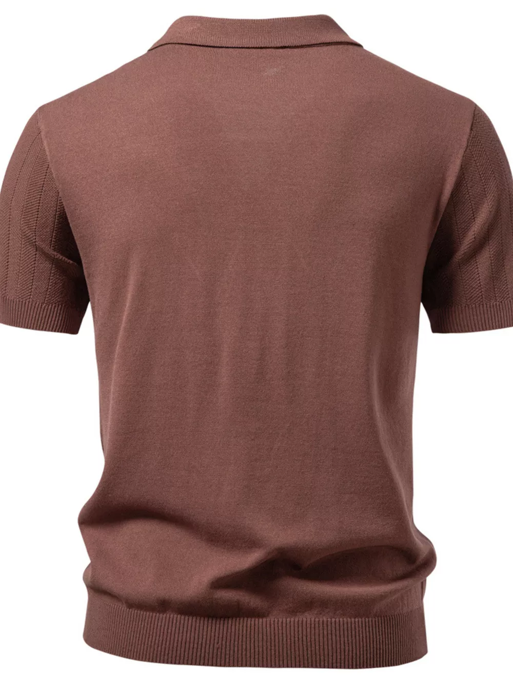 Men's Short Sleeve Knit Polo Shirt, image 2