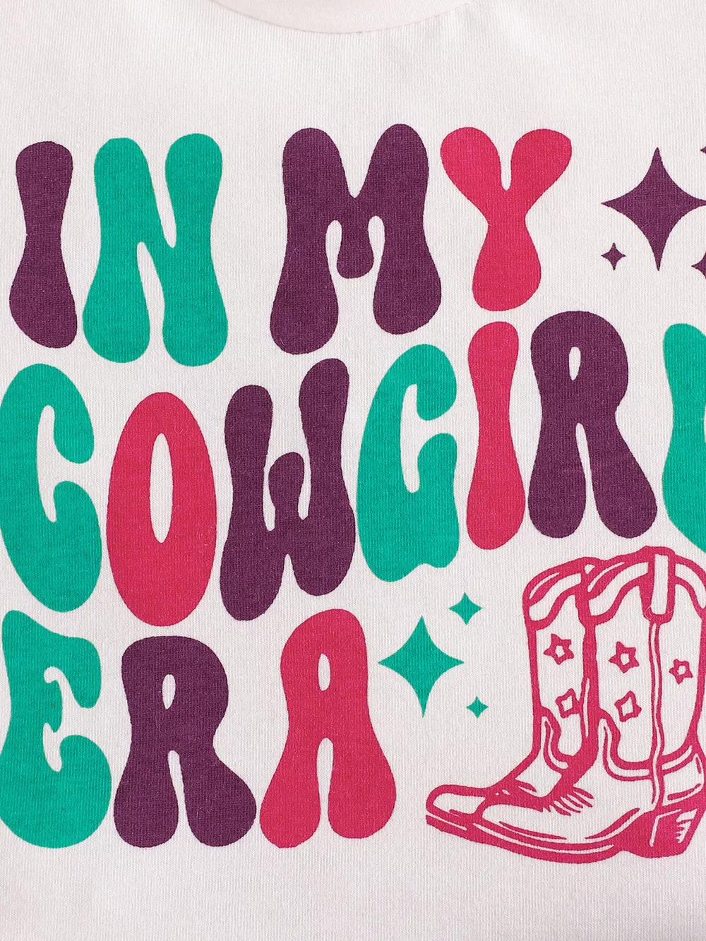 Children's In My Cowgirl Era Graphic Tee & Shorts & Headband Set, image 3