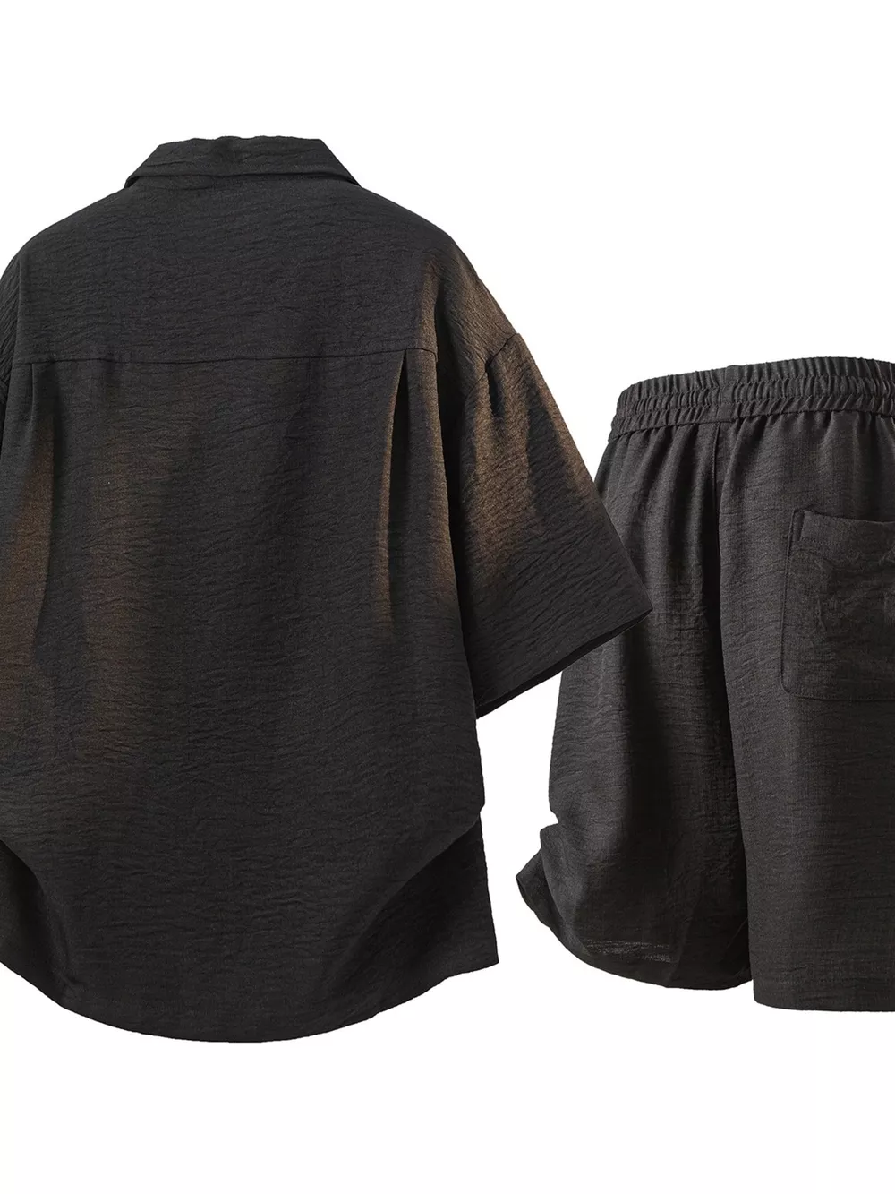 Men's Full Size Button Up Short Sleeve Shirt and Shorts Plus Size, image 4