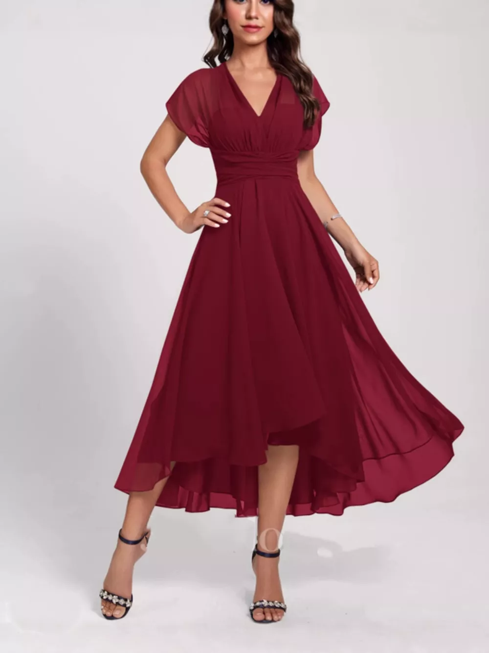 Ruched A-Line Midi Dress, image 5