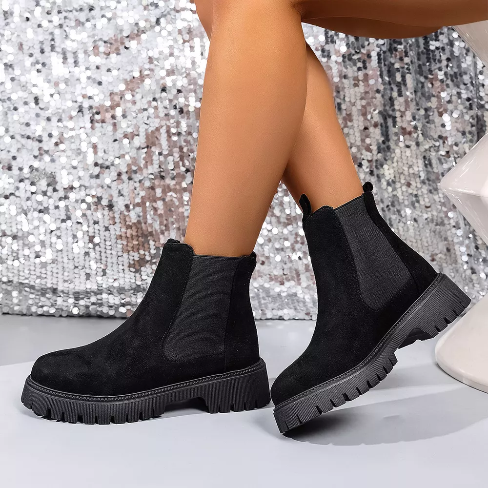 Elastic Side Panels Ankle Boots, image 5