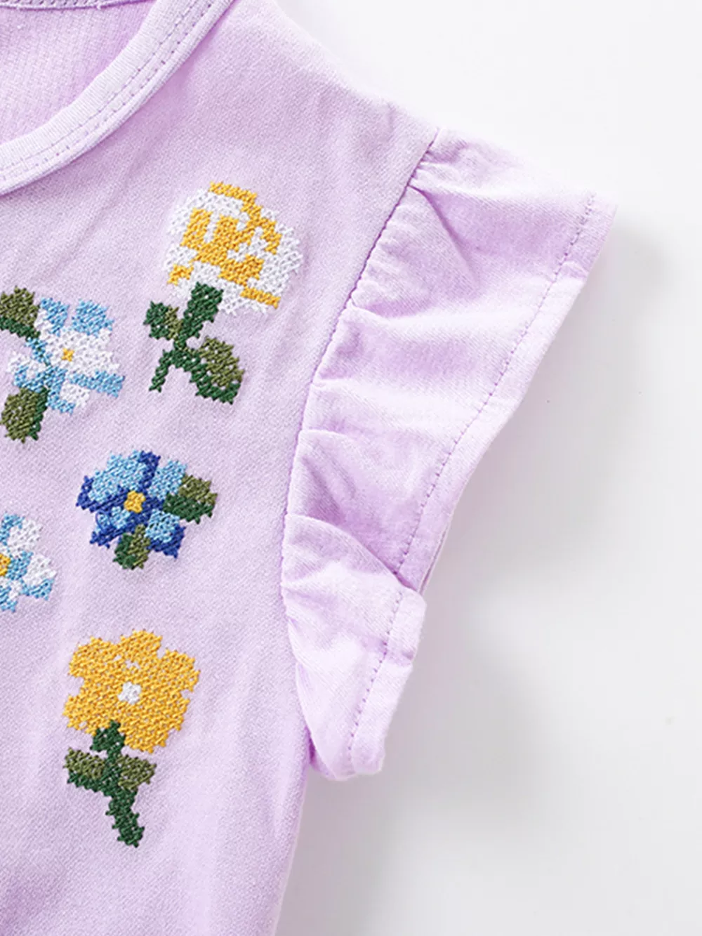 Children's Floral Embroidered Tulle Dress, image 4