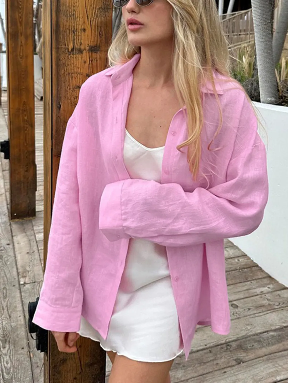 Casual Button-Up Long Sleeve Shirt, image 4