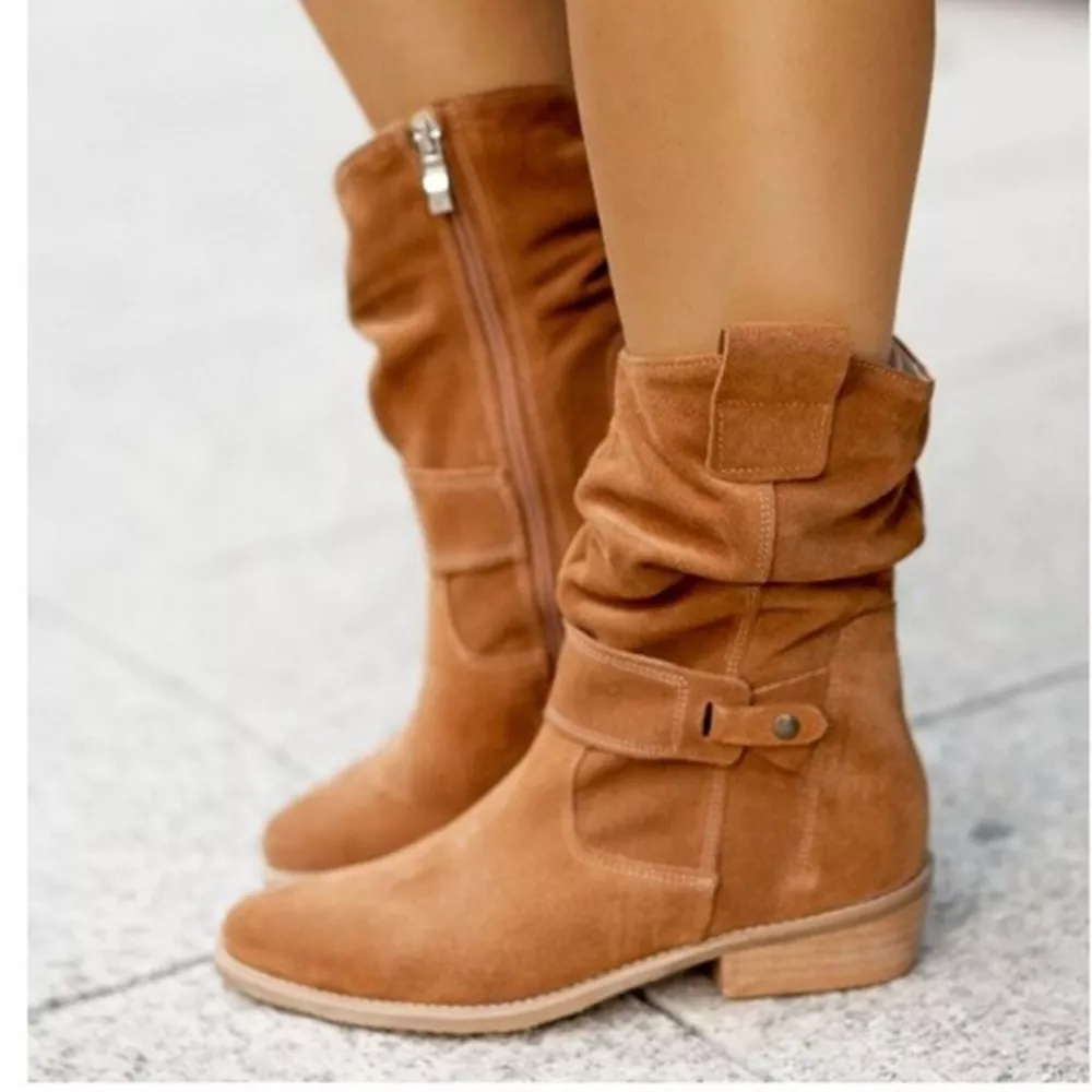 Suede Mid-Calf Boots, image 3