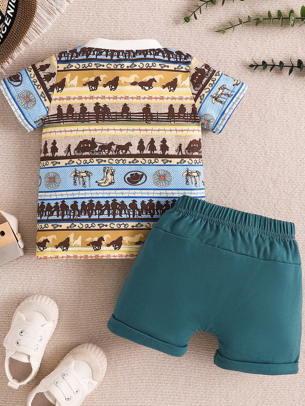 Children's Western Style Tee & Shorts Set, image 8