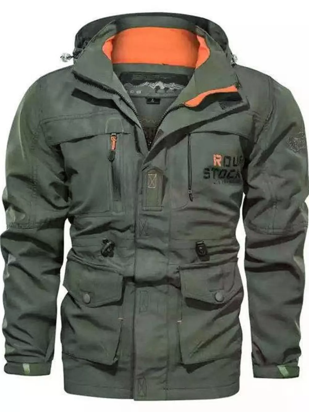 Men's Plus Size Zip Up Hooded Jacket, image 4