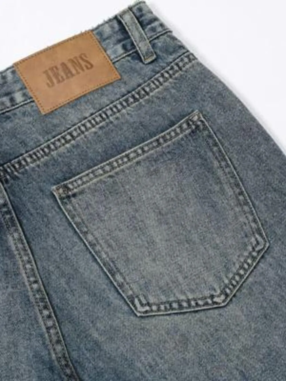 Men's Vintage Wash Wide Leg Jeans, image 7