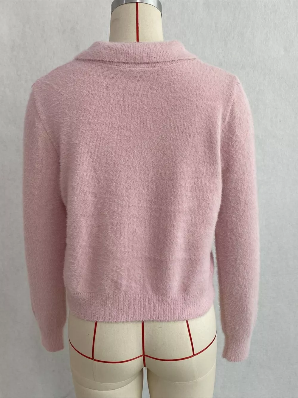 Fuzzy Letter Zip-Up Cardigan, image 27
