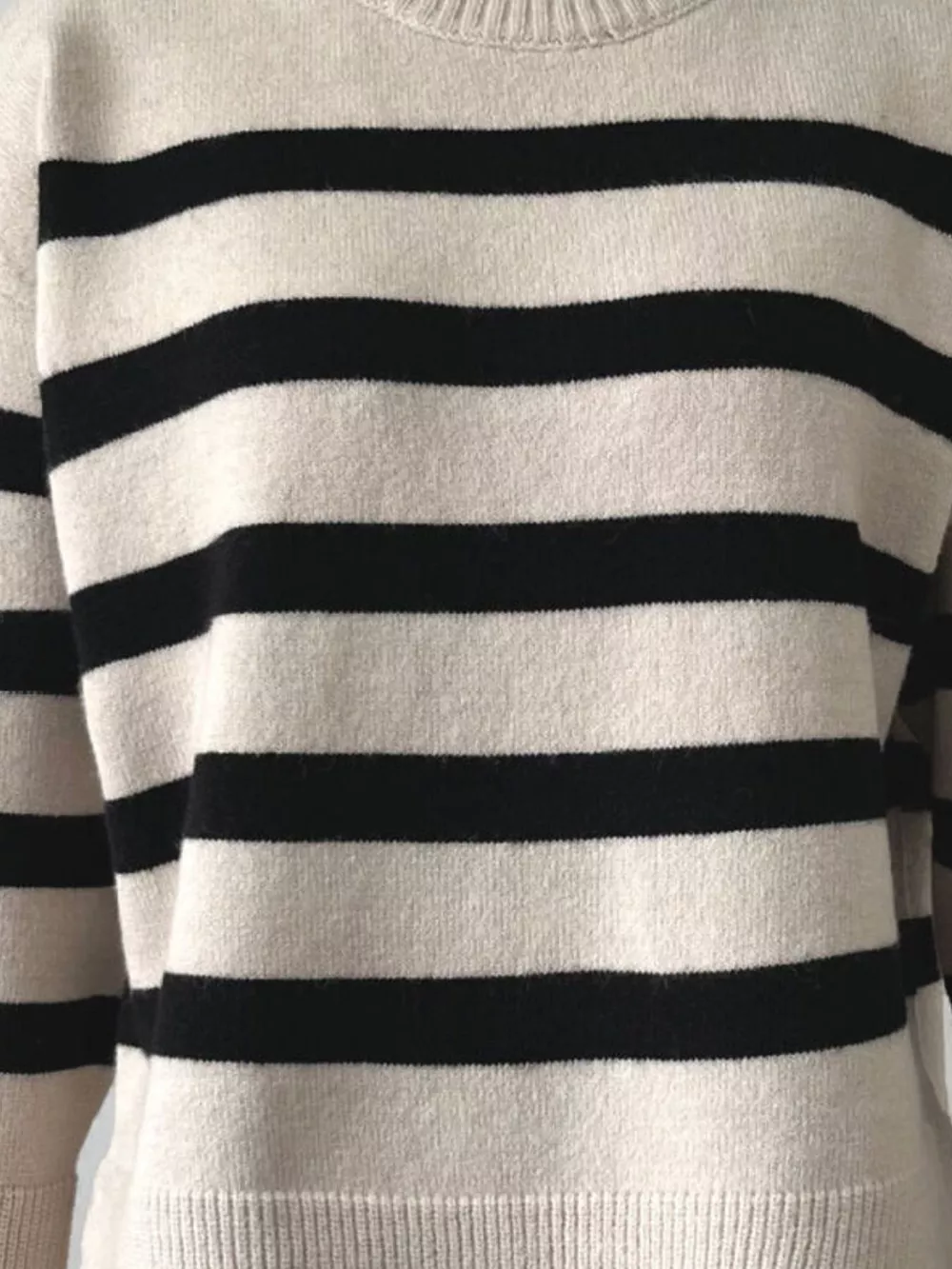 Side Slit Striped Oversized Knit Sweater, image 6