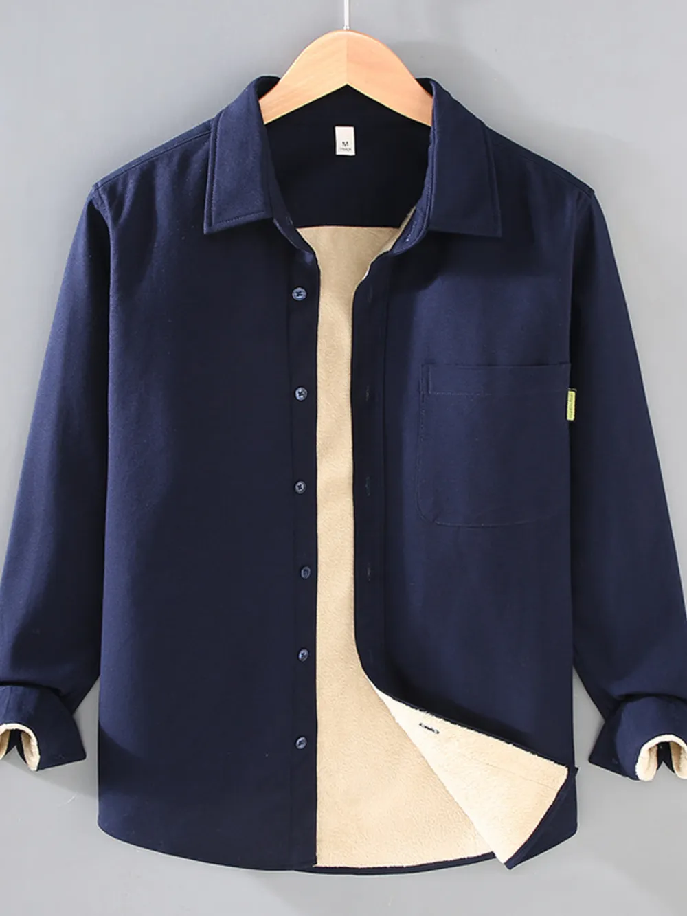 Men's Plus Size Button Up Long Sleeve Shirt, image 2