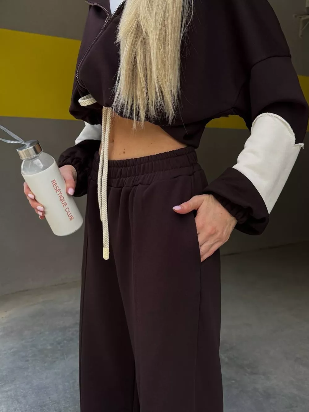 Zip Up Hoodie and Wide-Leg Pants Set, image 15