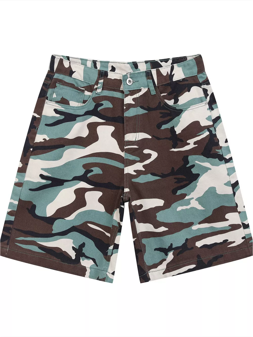 Men's Camouflage Denim Shorts, image 4