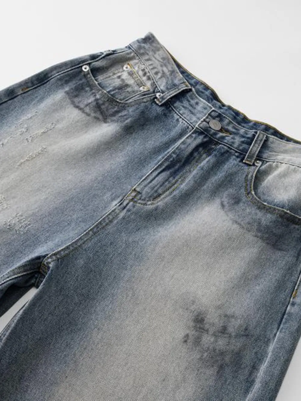 Men's Full Size Wash Wide Leg Jeans Plus Size, image 8