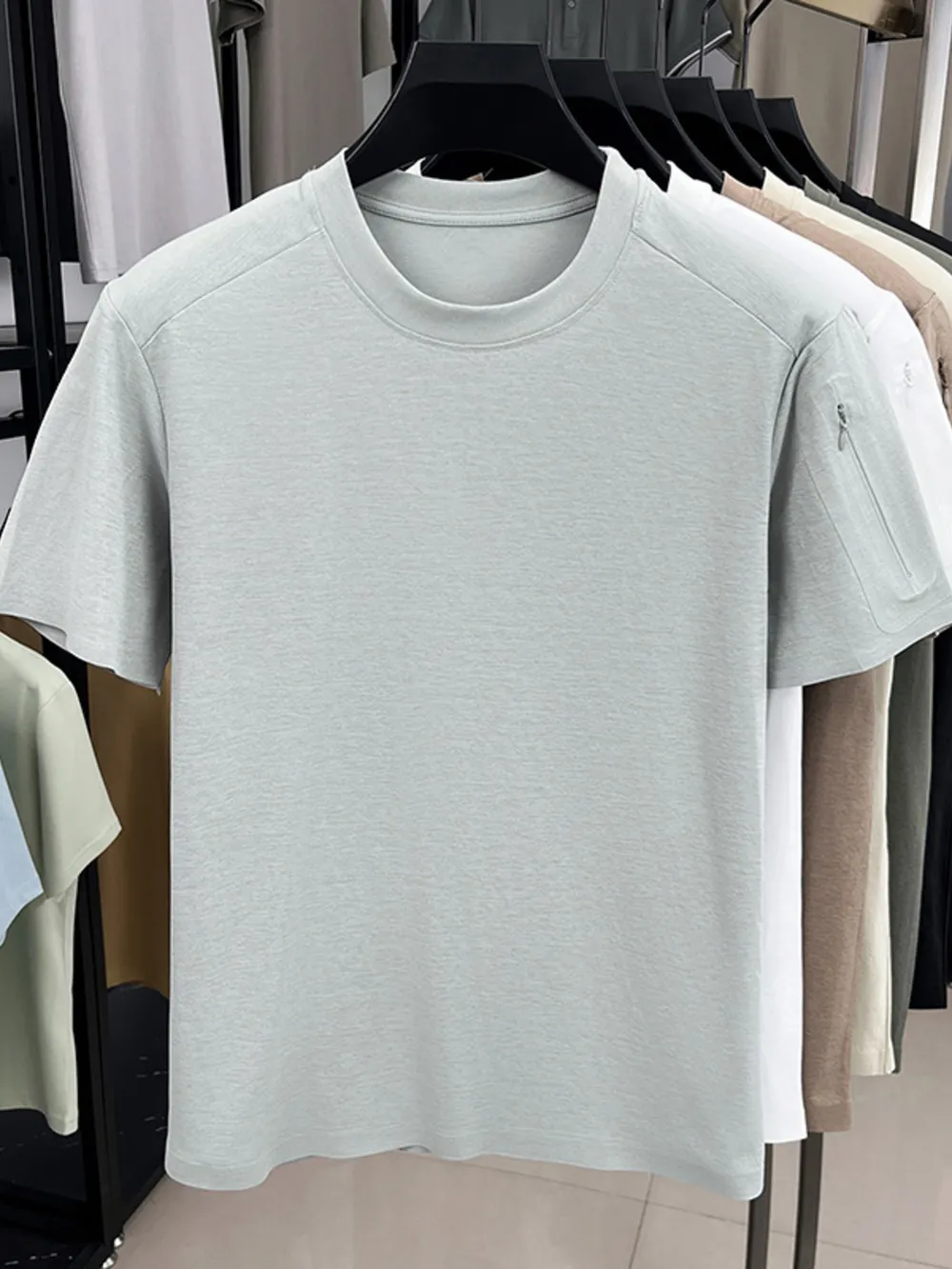 Men's Plus Size Round Neck Short Sleeve T-Shirt, image 6