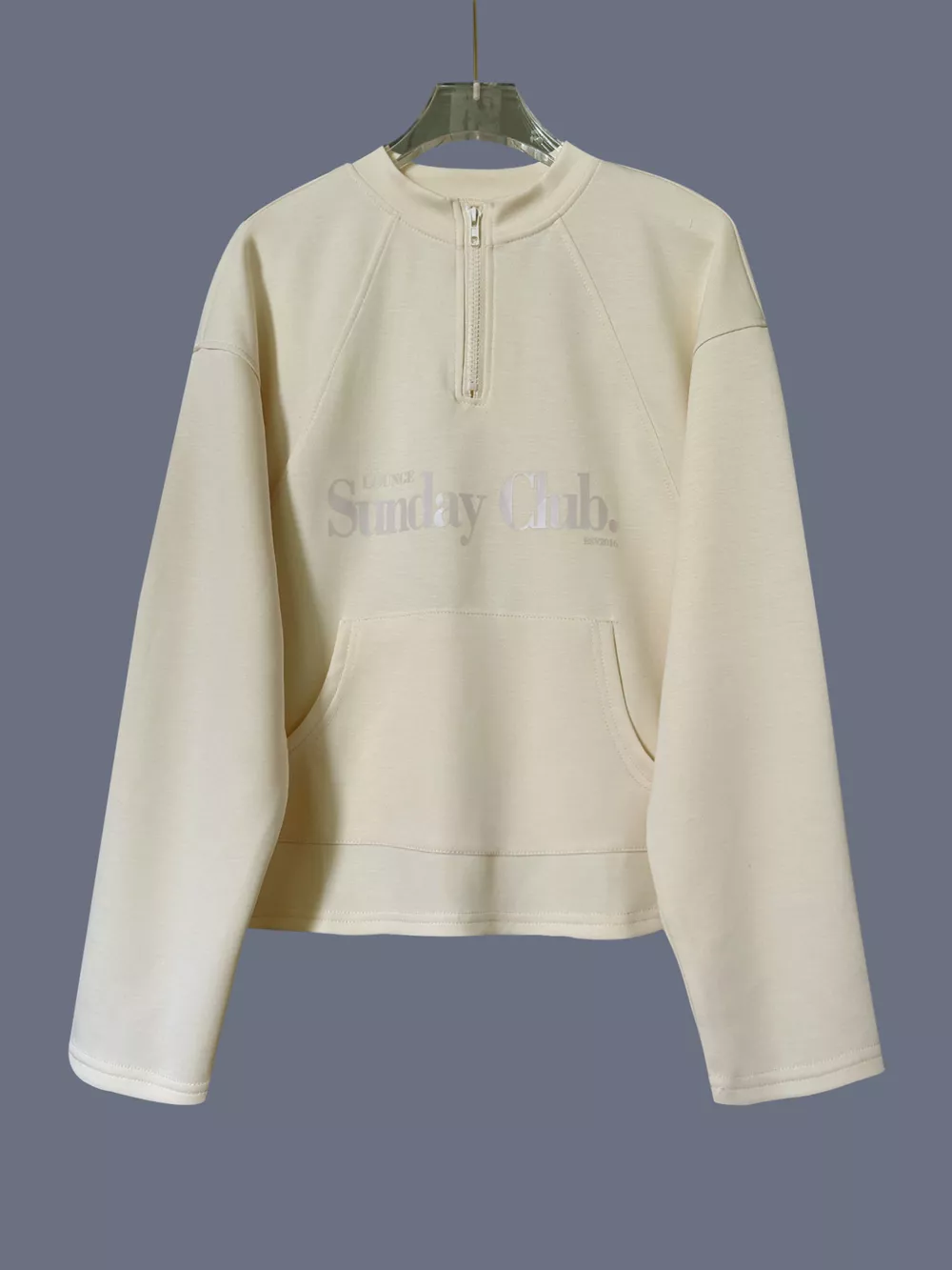 Quarter Zip Raglan Sleeve Sweatshirt, image 4