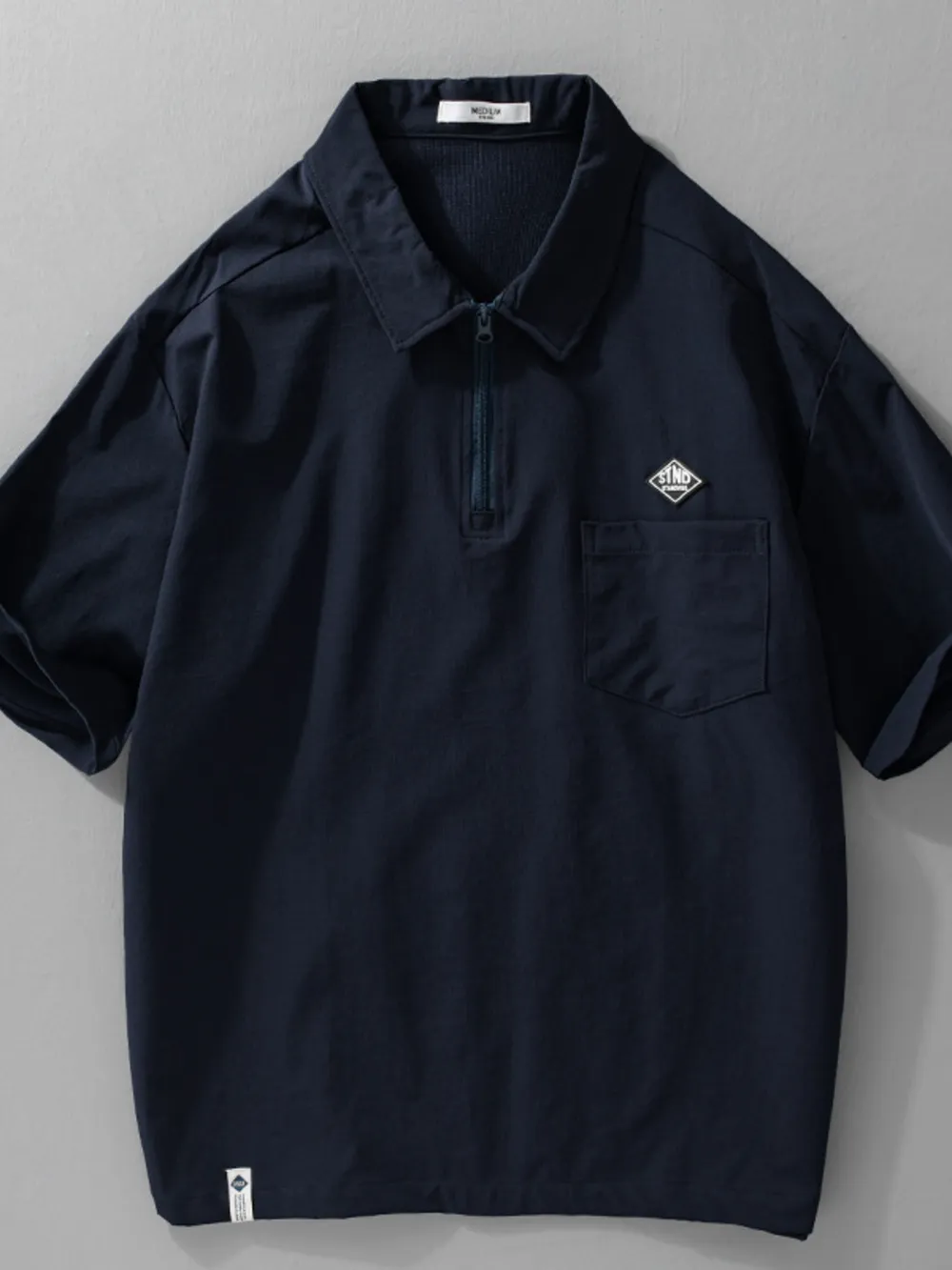 Men's Quarter Zip Short Sleeve Polo, image 2