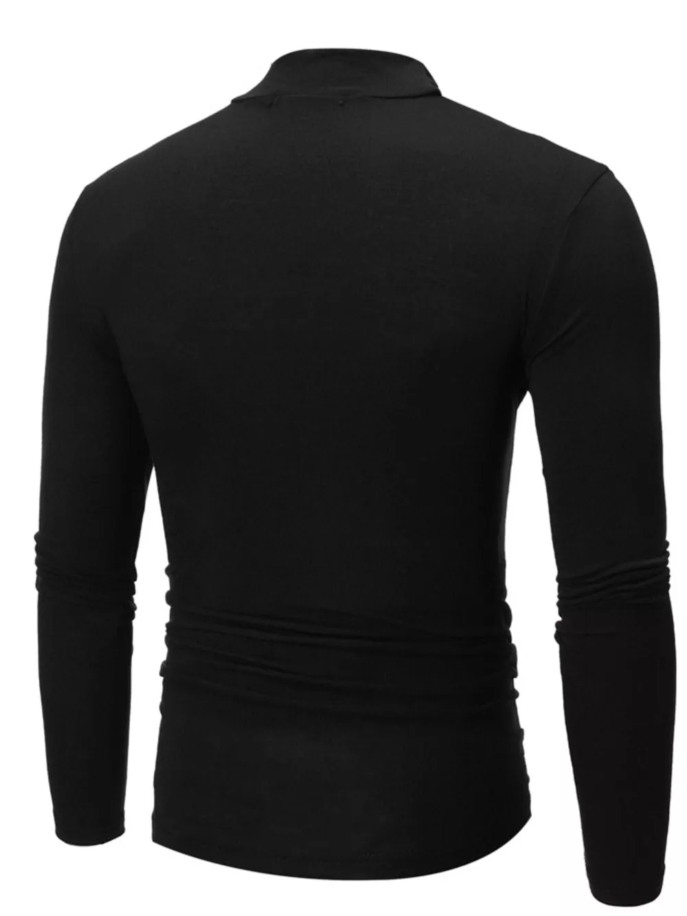 Men's Plus Size Slim Fit Mock Neck Long Sleeve T-Shirt, image 5