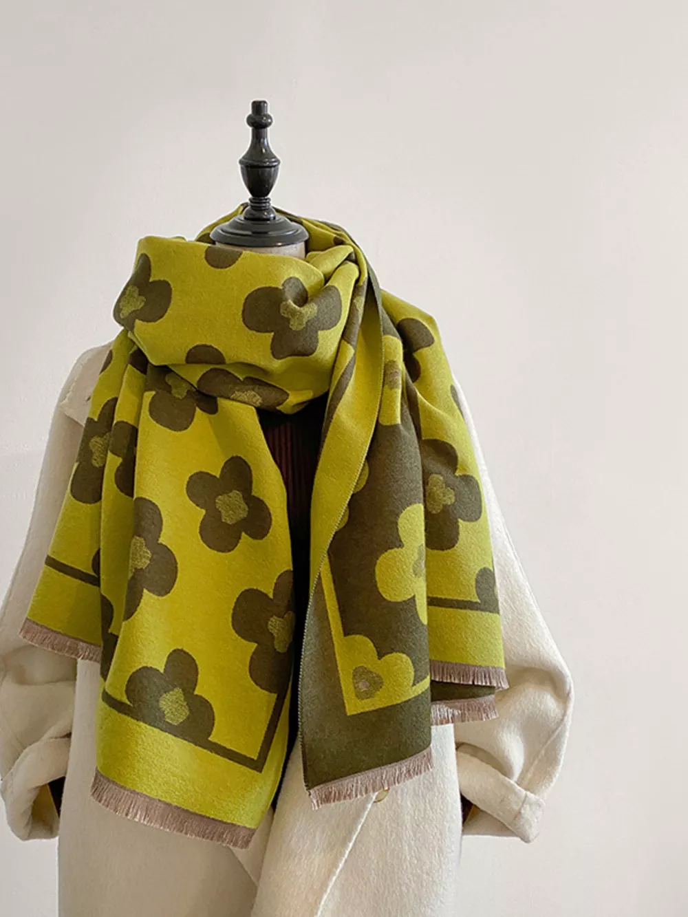 Floral Print Raw Hen Scarf, image 8