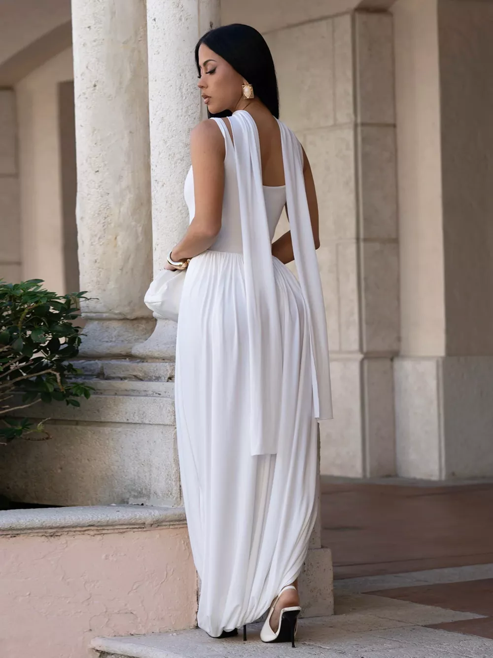 Scoop Neck Slit Maxi Dress, image 6