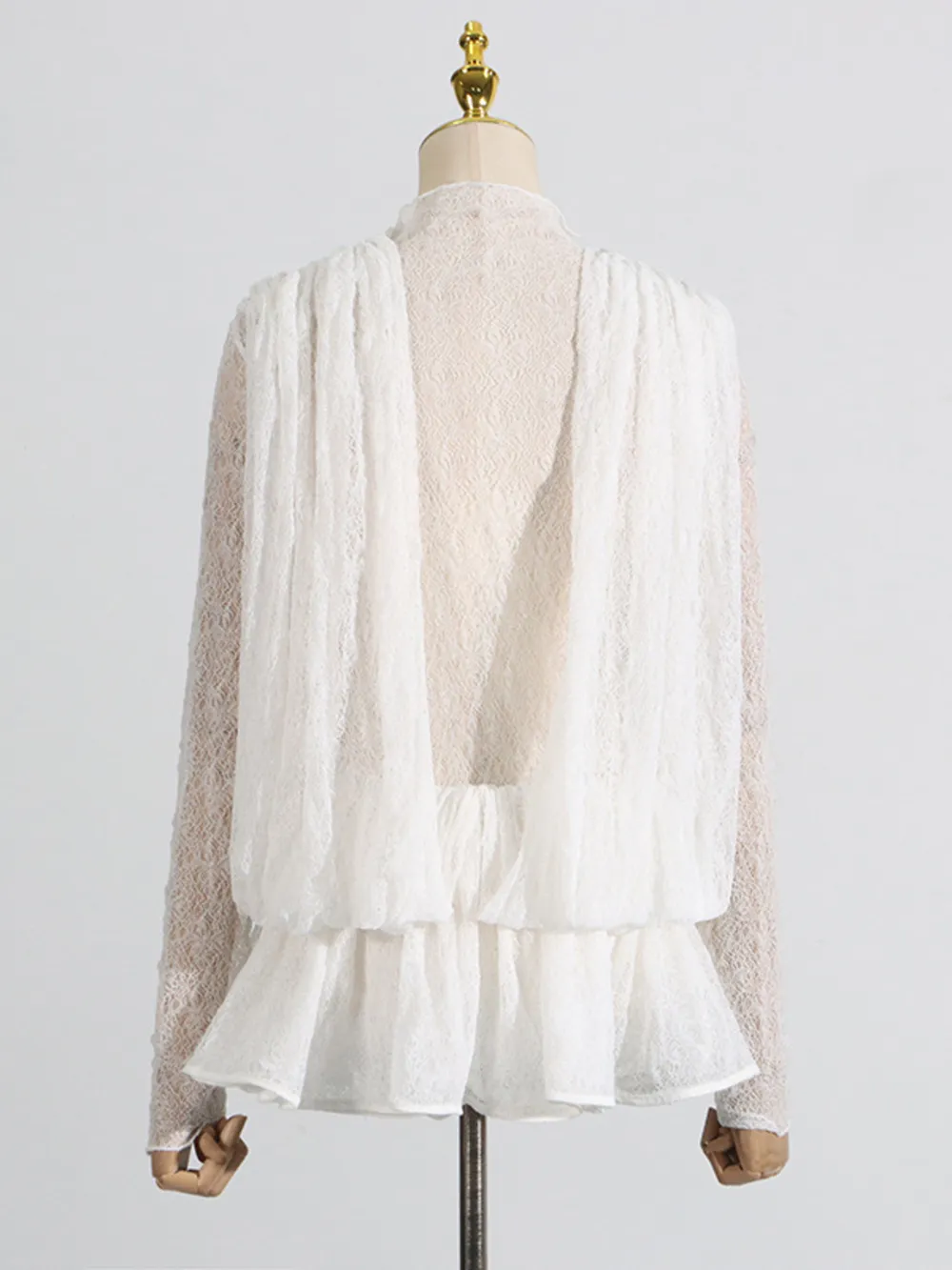 Ruffled Hem Lace Mini Dress, image 5
