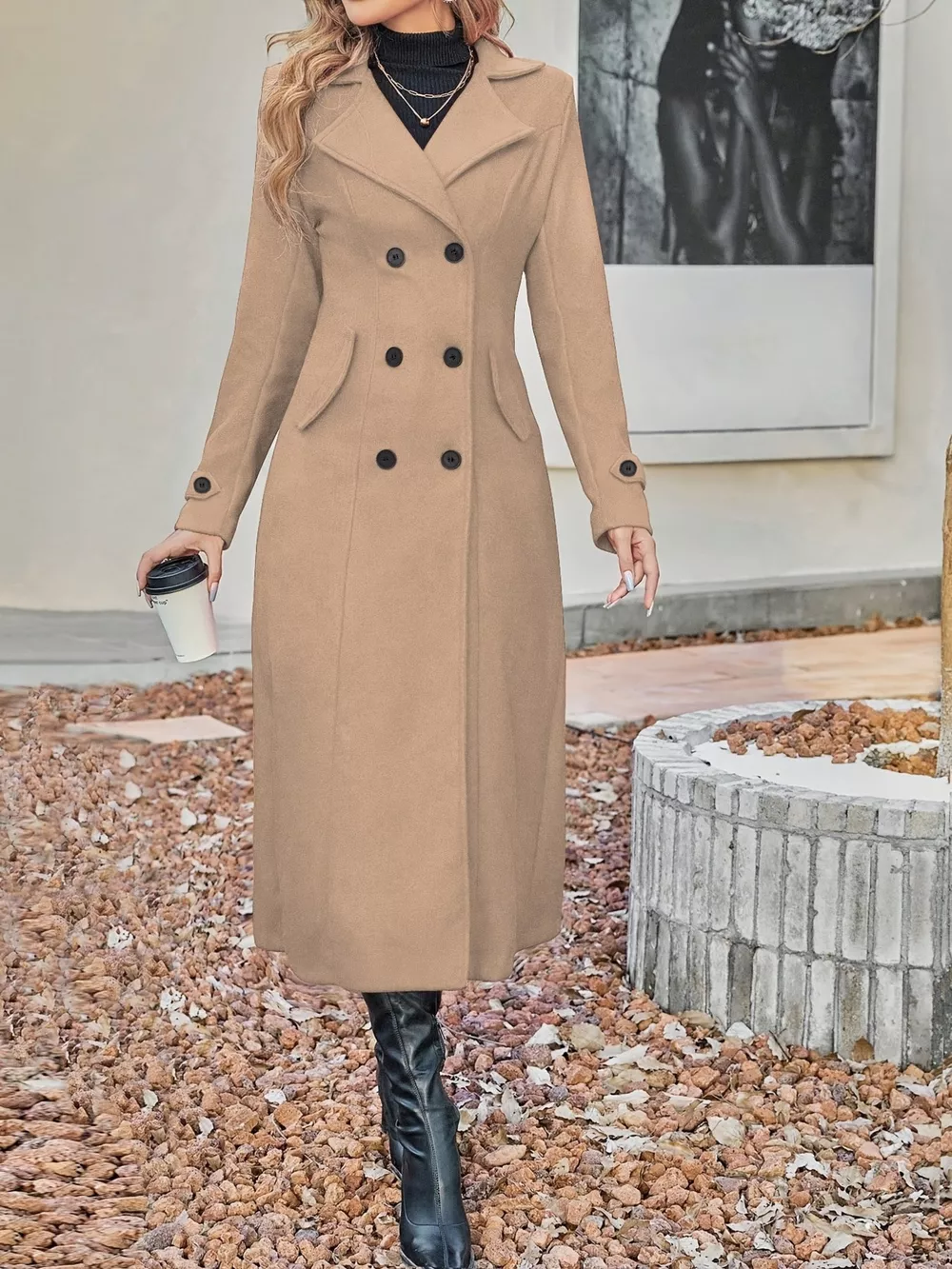 Double-Breasted Longline Coat, image 9