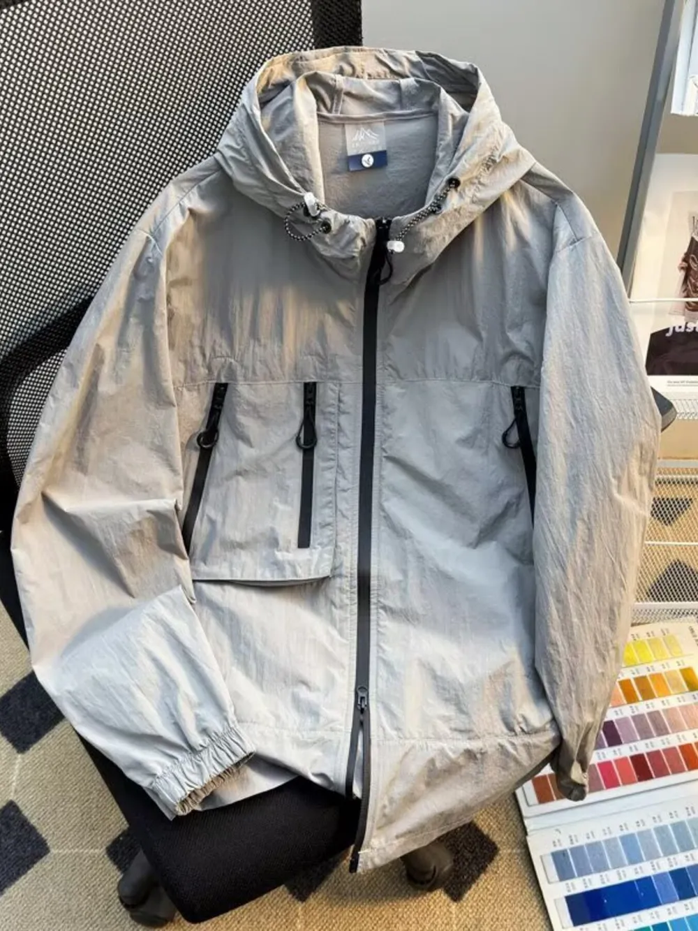 Men's Plus Size Lightweight Hooded Windbreaker Jacket, image 13