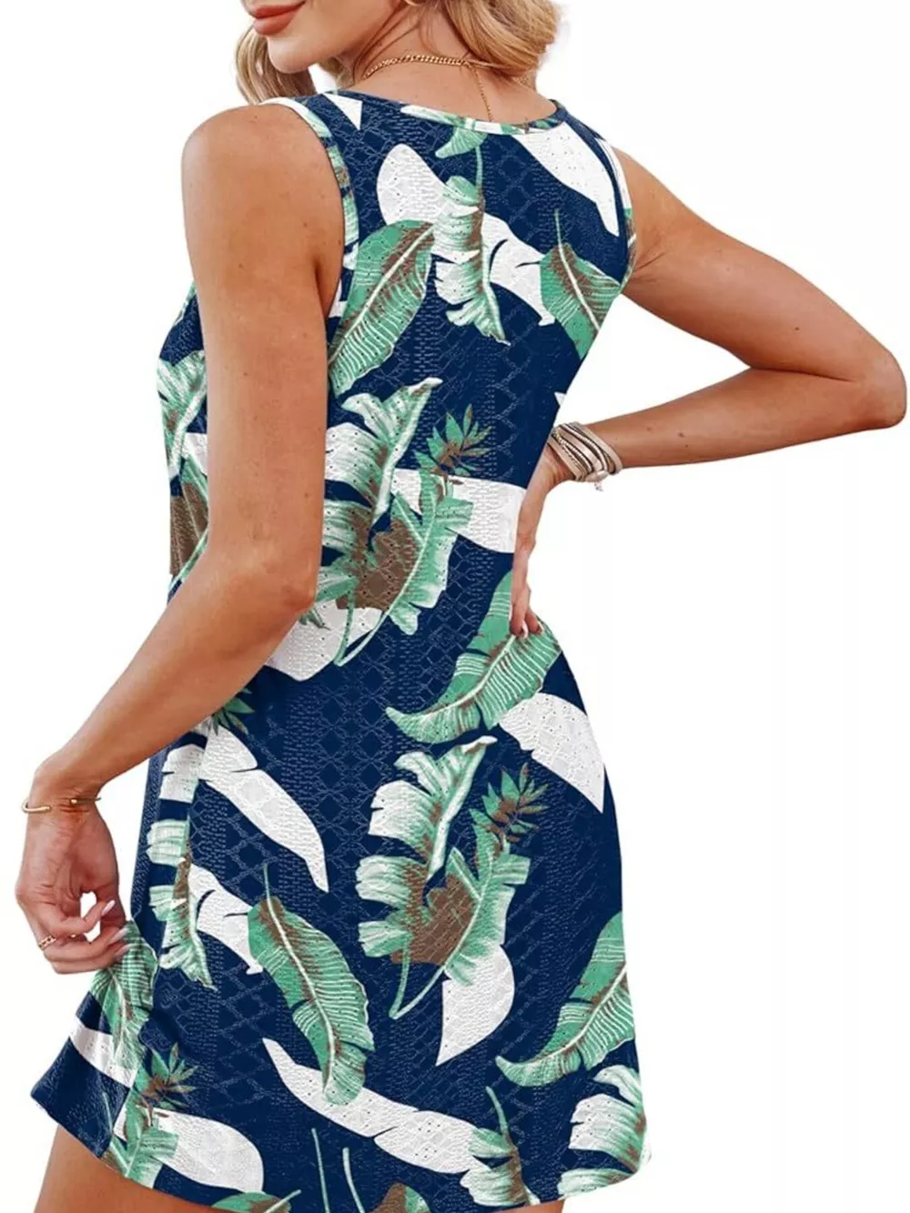 Sleeveless Knotted Hem Tank Dress, image 28