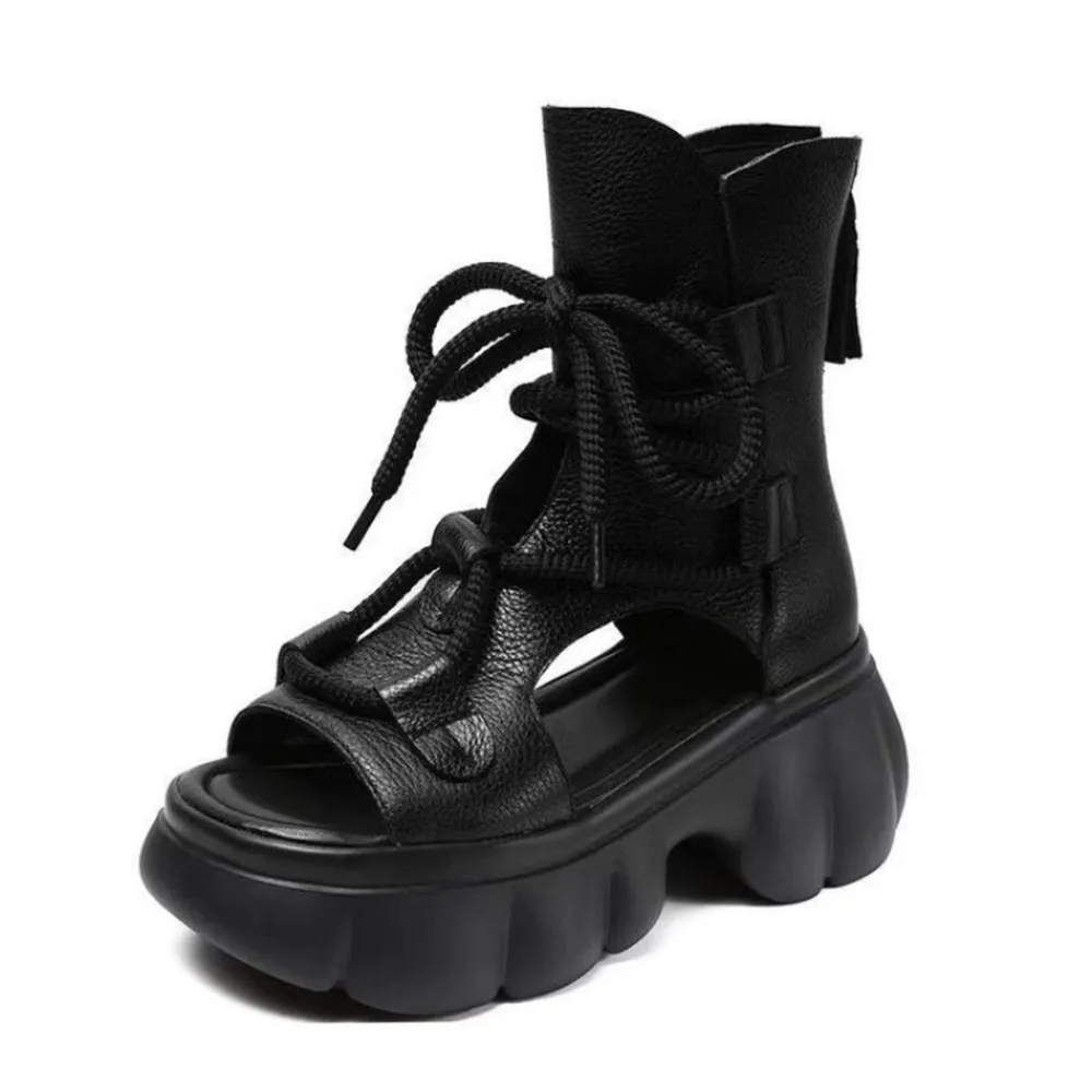 Chunky Platform Lace-Up Sandals, image 2