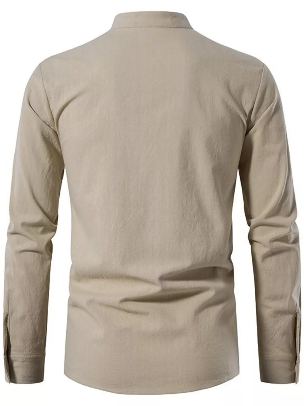 Men's Full Size Casual Lace-Up Long Sleeve Shirt Plus Size, image 10