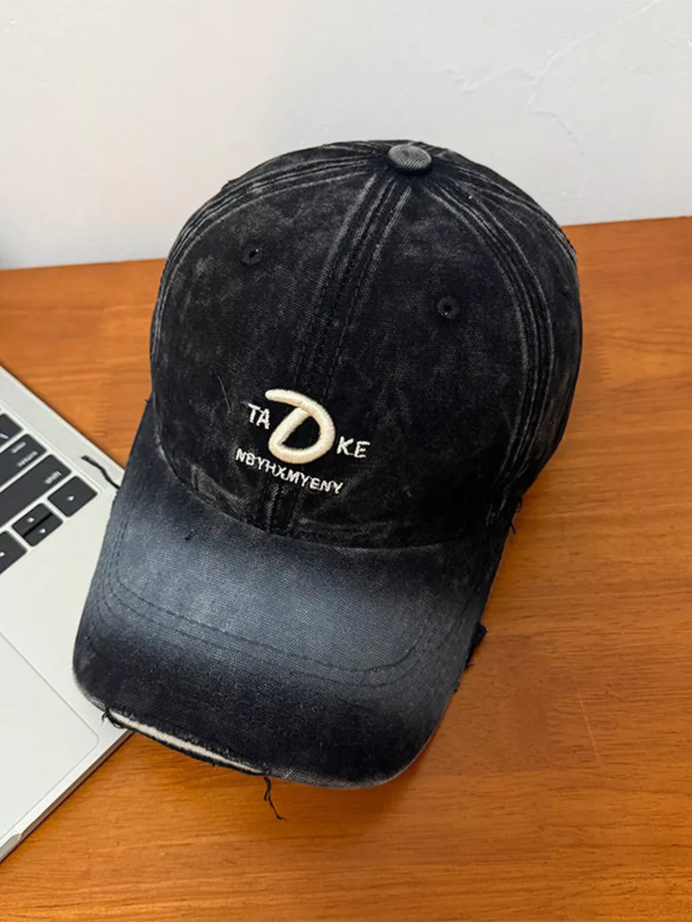 Distressed Embroidered Baseball Cap, image 3