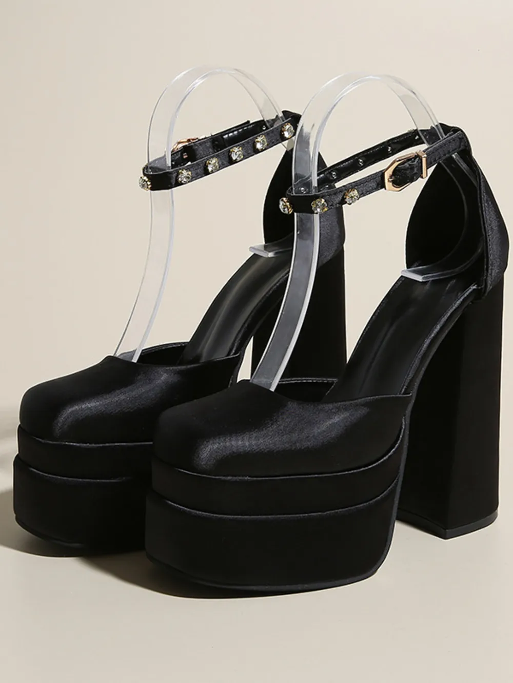 Platform High Heel Ankle Strap Pumps, image 4